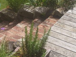 Strauchliebe Pflasterarbeit Treppe